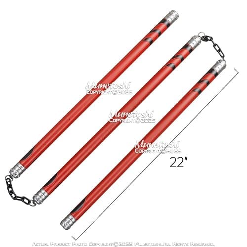 Munetoshi 66" Foam 3 Section Playful JJK Anime Replica Tool Game Cloud Maki Costume Cosplay Halloween Prop Zenin Sorcerer Red thumbnail 3