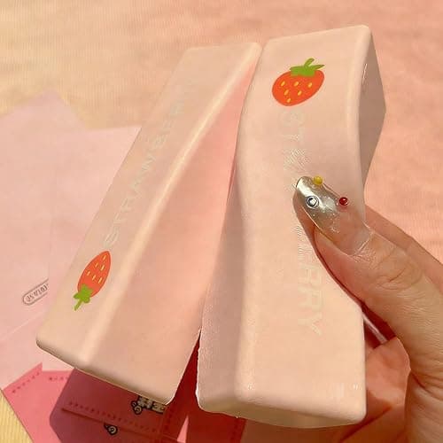 Balle Anti Stress Aliment Mignon Forme au Adulte Jouet Anti Stress en Mousse Compressible, pour soulager Stress, soulager l'anxiété, pâte de décompression Douce pour Adultes (bâton de Fraise) thumbnail 7
