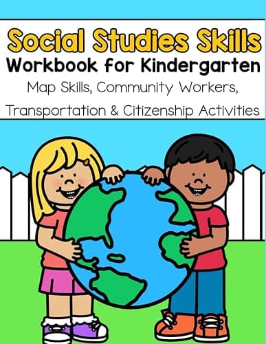 Social Studies Skills Workbook for Kindergarten: Map Skills, Community Workers, Transportation, and Citizenship Activities - Image 1