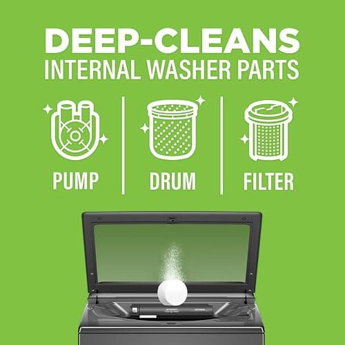 Affresh Washing Machine Cleaner, Helps Power Away Odor Causing Bacteria & Grime Deep Inside Pump, Valve & Hoses, 6 Time Release Tablets, 6 Month Supply thumbnail 5