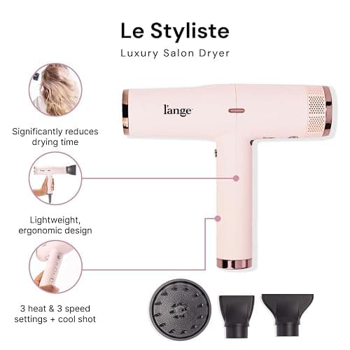 L'ANGE HAIR Le Styliste Luxury Hair Dryer | Quiet Brushless Blow Dryer with Diffuser | 1875 Watts for 4X Faster Drying | Hairdryer with 3 Heat & Speed Settings | Best Hair Dryers for Blowouts thumbnail 2