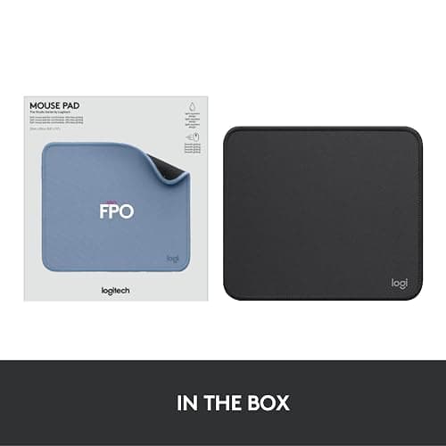 Logitech Mouse Pad - Studio Series, Computer Mouse Mat with Anti-Slip Rubber Base, Easy Gliding, Spill-Resistant Surface, Durable Materials, Portable, in a Fresh Modern Design, Graphite thumbnail 9
