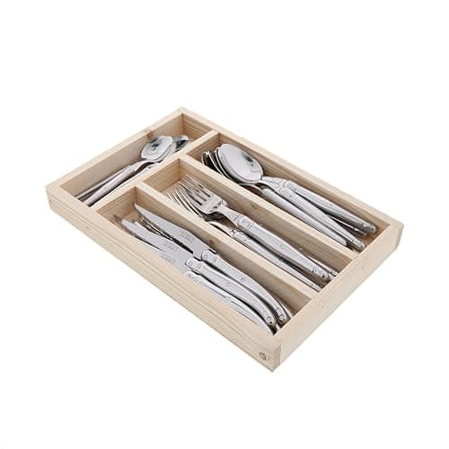Ménagère 24 pièces Laguiole tout inox, Acier Inoxydable - Image 1
