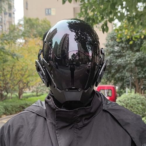 KYEDAY Punk Mask Cosplay for Men, Cosplay Halloween Mask Fit Party Music Festival Accessories thumbnail 5