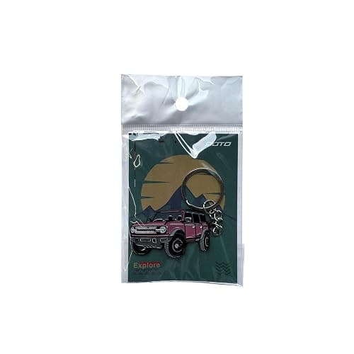 LSAUTO Car Keychain Compatible with Ford Bronco. Alloy Car Pattern Keychain. Key Accessory. thumbnail 3
