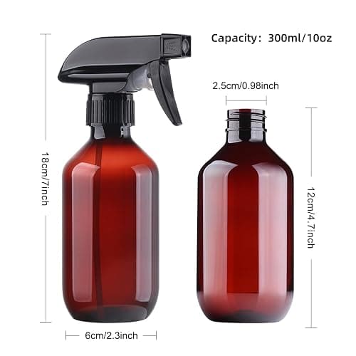 Teyssor Spray Bottles Water Spray Bottle 2 Packs- BPA Free -10 oz/300 ml Plastic Refillable Containers Fine Mist Small Spray Bottle with Adjustable Nozzle for Hair, Cooking, Cleaning thumbnail 2