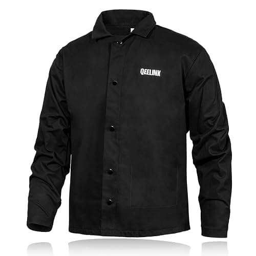 QeeLink Welding Jacket - Premium Flame Resistant (FR) Cotton Welding Clothes - Light Weight Welder Coat for Men & Women - Image 1