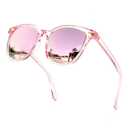 Myiaur Polarized Sunglasses for Women, Square Mirrored Trendy Shades with UV Protection Reduce Glare Sun Glasses - Image 1
