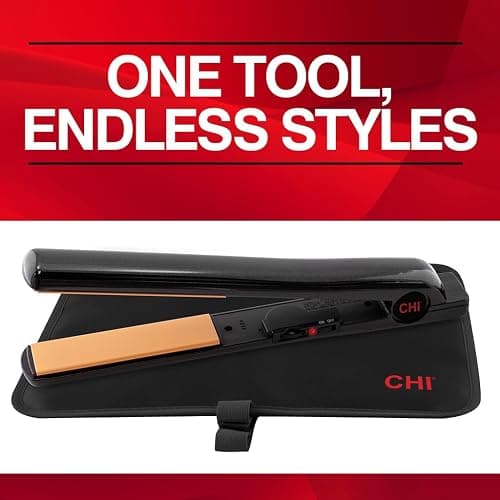 CHI Tourmaline Ceramic Series Flat Iron, Hair Straightener For Silky Smooth Hair, Ideal For Straightening Or Curling Hair, 1" Iron, Onyx Black thumbnail 5