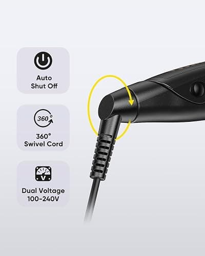 VANESSA PRO Flat Iron Hair Straightener, 100% Pure Titanium Flat Iron for One Pass to Achieve a Sleek Look, Curls Beautifully & Straightens Well - 1 inch thumbnail 8