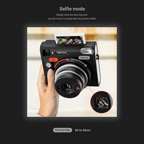 Fujifilm Instax Square SQ40 Instant Camera Black + 20 Instax Film Prints + More thumbnail 6