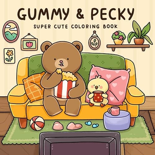Gummy & Pecky: Super Cute Coloring Book for Adults and Teens about Besties and Their Heartwarming Adventures - Image 1