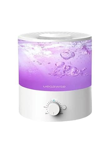 MEGAWISE Cool Mist Humidifiers for Bedroom, BabyRoom, Office and Plants, 0.5 Gal Essential Oil Diffuser with Adjustable Mist Output, 25dB Quiet Ultrasonic Humidifiers, Up to 10H, Easy to Clean - Image 1