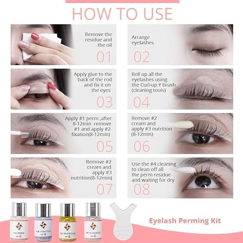 Lash Lift Kit for Eyelash Perm | Professional Instant Perming, Lifting & Curling for Eyelashes | Semi-Permanent Salon & DIY Home Use | Upgraded Glue | Includes Eye Shields, Pads, and Accessories thumbnail 7