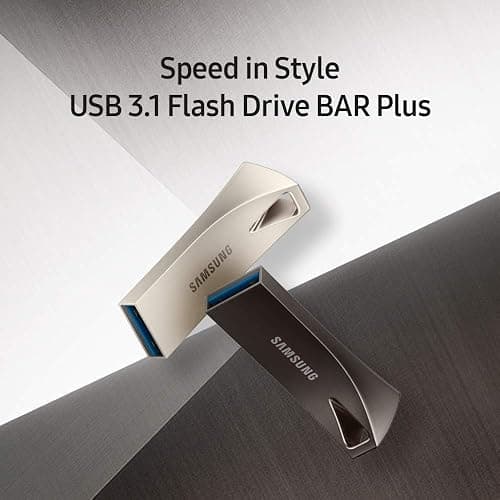SAMSUNG BAR Plus 256GB - 400MB/s USB 3.1 Flash Drive Titan Gray (MUF-256BE4/AM) thumbnail 4