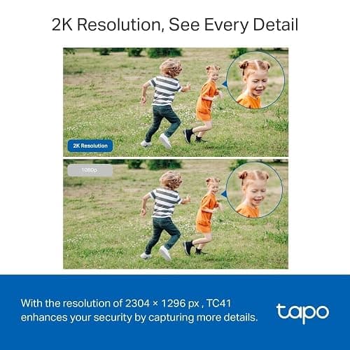 Tapo TC41 2K Pan/Tilt Outdoor Security Camera, WiFi Camera, 360° Smart Person Detection Motion Tracking, Full-Colour Night Vision, No Monthly Fee, Two-Way Talk, IP65, Works with Alexa & Google thumbnail 4