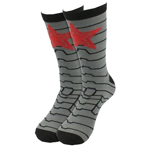 Captain America Marvel Winter Soldier Crew Socks - Image 1