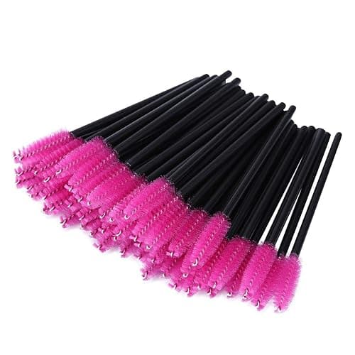 BTYMS 100 Pieces Disposable Spoolies Brush Eyelash Mascara Brushes Lash Wands Applicator Eyebrow Brush for Lash Extension-Pink thumbnail 6