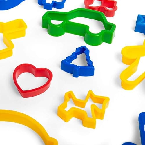 Bigjigs Toys Jar of 24 Pastry Cutters Cookie Cutter Baking Set for Children | 24 Cookie Cutter Shapes in Different Sizes & Colours, Easy to Clean, Stored in Large Jar, Age 3+ thumbnail 3