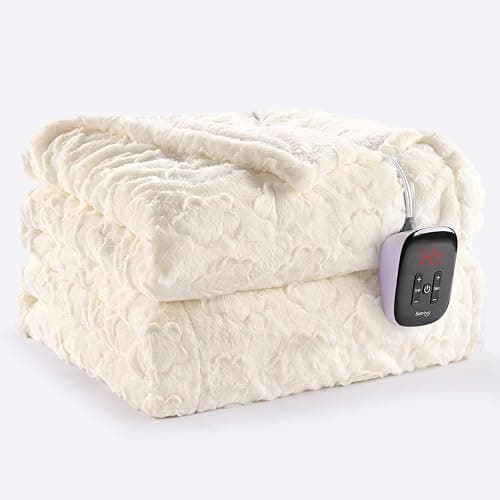 Bearhug Heated Blanket Twin Size, 62"x84" Electric Blanket with 10 Heat Levels & 1-12H Adjustable Auto Off, Faux Fur and Sherpa Reversible Bed Warmer, ETL Certified, Machine Washable thumbnail 9