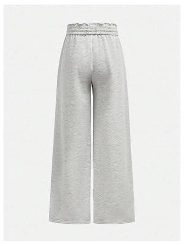 SweatyRocks Girl's Drawstring Waist Straight Leg Sweatpants Casual Workout Track Pants thumbnail 3