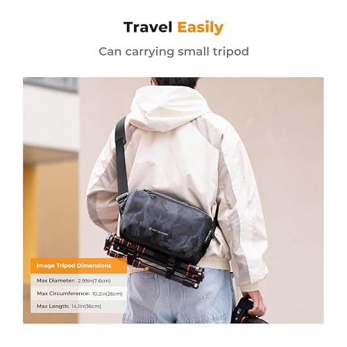 K&F Concept 2 in 1 Sling Bag Everyday Shoulder Bag & Multifunction Photography Crossbody Camera DSLR Backpack Portable Bag thumbnail 5