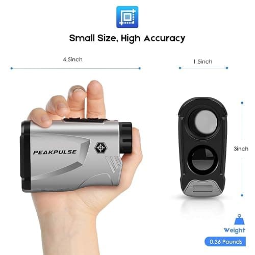 Golf Range Finder,PeakPulse LC600AG Rangefinder Golf 600 Yards Rangefinder with Slope Compensation,Flag-Lock,6X magnification,Continuous Measurement,3 Modes, for Golfers thumbnail 3