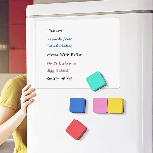 MaxGear 24 Pack Dry Erase Erasers, Magnetic Whiteboard Dry Erasers for Classroom, Mini Whiteboard Cleaning Pads, Chalkboard Wiper Teacher Supplies for School, Office, Home, 6 Color, 2 x 2 Inch thumbnail 7