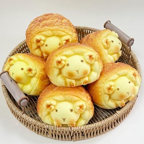 Squishy Toys, Cute Squeeze Bread Toast Sheep Sqweezy Slow Rising, Soft Squishies Party Favors for Anxiety Stress Relief, Original Sensory Fidget Novelty Relax Toy and Gift for Adults-Sheep thumbnail 6