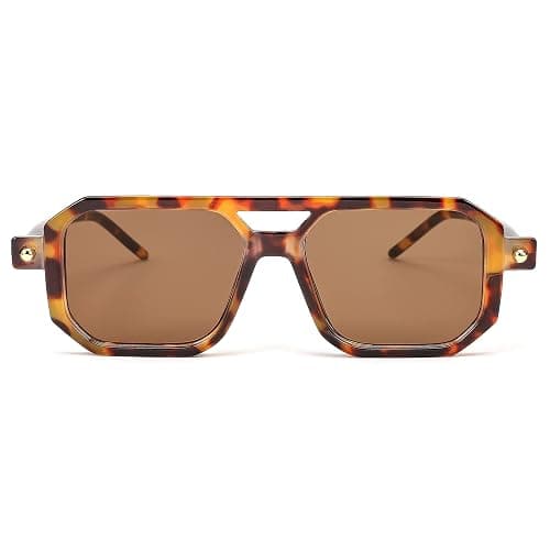 FEISEDY Vintage Square 70s Flat Aviator Sunglasses Women Men Classic Retro Stylish Frame UV400 Sunglasses B2622 thumbnail 7