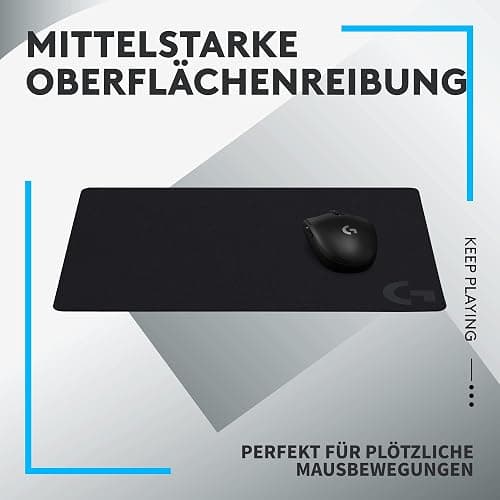 Logitech G G240 Stoff-Gaming-Mauspad, optimiert für Gaming-Sensoren, mäßige Oberflächenreibung, rutschfeste Mausmatte, Mac- und PC-Gaming-Zubehör, 340 x 280 x 1 mm thumbnail 2