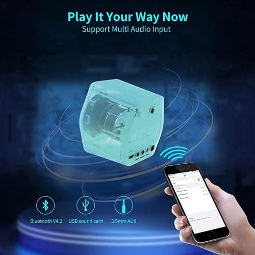 G2000 32W PC Computer Speakers for Gaming Desktop PC Laptop Mac Computer Woofer Speakers Bluetooth USB 3.5mm AUX Inputs RGB Lights Multimedia Speakers White thumbnail 5