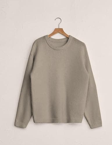 Antnation Womens Soft Fuzzy Knit Sweater Oversized Cozy Pullover Jumper Long Sleeve Casual Crewneck Sweater thumbnail 6