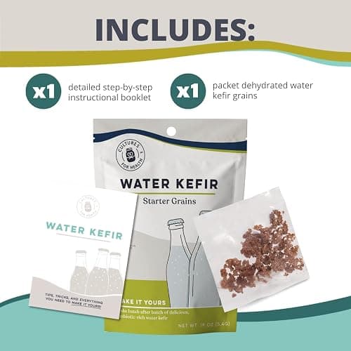 Cultures for Health Water Kefir Grains | DIY Fermented Probiotic Drink Powder for Stronger Gut Health | Heirloom Starter Makes Limitless Supply | Non-GMO Dairy Free Vegan Sparkling Water with Enzymes thumbnail 4