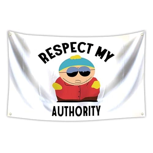 3x5 Feet Respect My Authority Flag Banner for Home Fraternities Man Cave Room Decor - Image 1