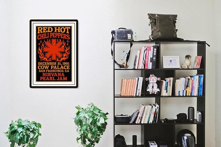 Posters Forever Red Hot Chili Peppers Concert Poster, San Francisco | Cow Palace, with Pearl Jam, December 31, 1991, Rock Music, Home Decor, Wall Art thumbnail 4