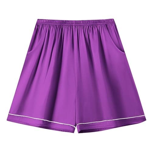 Girls & Womens Satin Pajamas Set, Silk Button-Down Sleepwear 2 Piece Nightwear, 3 Years - Women XXL thumbnail 6