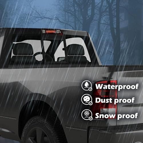 PIT66 LED Bar 3rd Brake Light, Compatible with 2009-2017 Dodge Ram 1500 2500 3500 I Type High Mount Stop Light Rear Tail Cargo Lamps Clear Lens Chrome Housing thumbnail 5