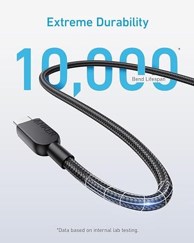 Anker 240W USB C to USB C Cable (2Pack,6ft), USB C Charger Cable Fast Charge for MacBook Pro, iPhone 17/16/15, iPad Pro, Samsung Galaxy,and More(USB 2.0) thumbnail 5