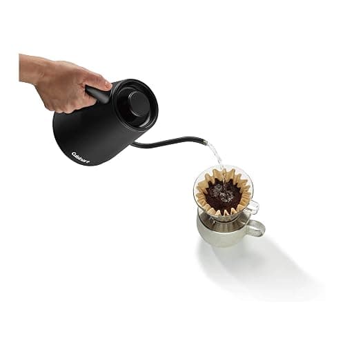 Cuisinart GK-1 Digital Goose Neck Kettle, Precision Gooseneck Spout Designed for Precise Pour Control that Holds 1-Liter, 1200-Watt Allows for Quick Heat Up, Stainless Steel,Black thumbnail 6