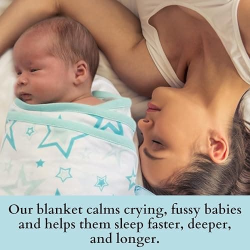 Miracle Blanket Swaddle Wrap – Help Your Newborn Sleep Longer – Soft & Secure Sleep Sack for Infants – Easy-to-Use Swaddling Blanket for a Calm Baby (Coral Hearts) thumbnail 5