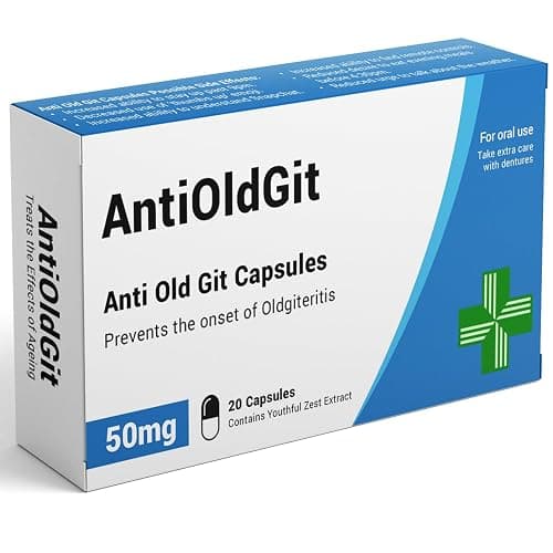 KadoBox - AntiOldGit - Joke Pill Box - Jelly Bean Sweets (50g) - Funny Gifts for Men, 1 Compartment, Birthday and Retirement Presents for Grandad. Rectangle thumbnail 6