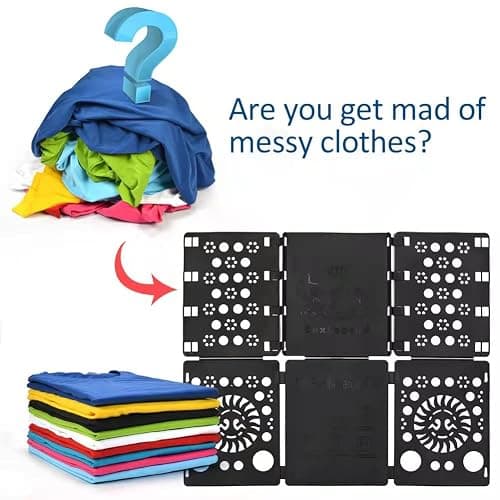 BoxLegend V3 Shirt Folding Board t Shirts Clothes Folder Durable Plastic Laundry folders Folding Boards,Black - Black thumbnail 2
