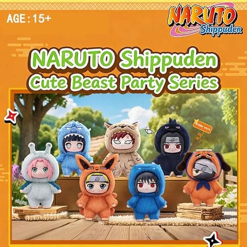 MINISO Naruto Shippuden Cute Beast Party Series Blind Box - Naruto/Kakashi/Uchiha Character Design - Desktop Ornament/Gift - 1 Random Piece thumbnail 3