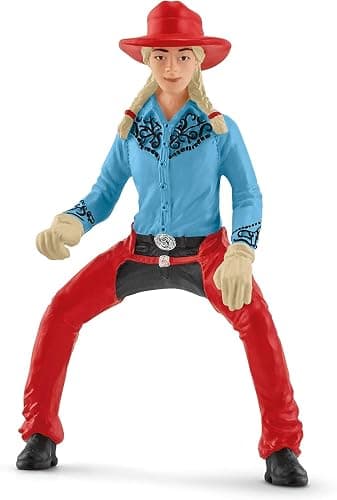 Schleich Farm World - 7PC Barrel Racing Set - Western Rodeo Toy Playset with Cowgirl Figurine, Horse Figure and Accessories - Realistic Farm Toys for Boys and Girls - Kids and Toddlers Ages 3+ thumbnail 6