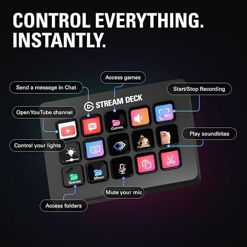 Elgato Stream Deck MK.2 – Studio Controller, 15 macro keys, trigger actions in apps and software like OBS, Twitch, ​YouTube and more, works with Mac and PC thumbnail 6