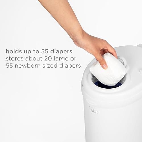 Ubbi Steel Diaper Pail, Odor Locking, No Special Bag Required, Award-Winning, Registry Must-Have, White thumbnail 8