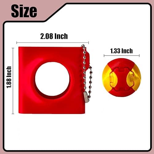 Zorbles 3D Printed Clicker Fidget Rolling Ball Keychain with Portable Storage Box,Stress Relief Desk Fidget Toy for Adults thumbnail 2