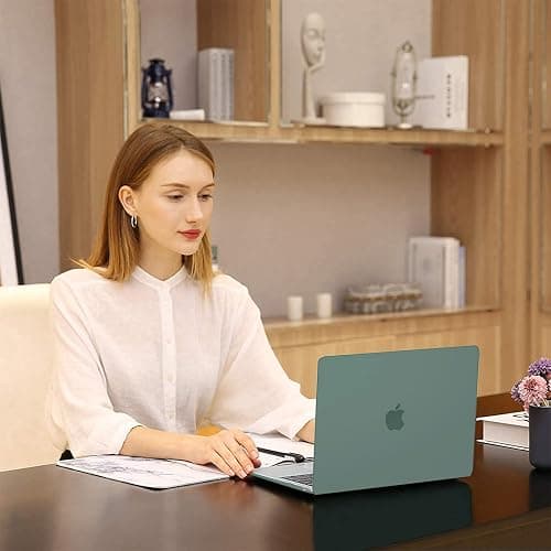 MOSISO Compatible with MacBook Air 13 inch Case M1 Chip 2021-2018 Release A2337 A2179 A1932, Plastic Hard Shell&Keyboard Cover&Screen Film&Storage Bag for MacBook Air 13.3 inch Case, Midnight Green thumbnail 6