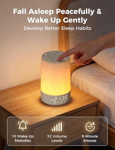 LIORQUE Sunrise Alarm Clock Wake Up Light 30 Soothing Sounds & White Noise, Digital Alarm Clock with Mains Powered for Bedroom, Adjustable 10 Brightness Levels & Night Light for Kids Adults thumbnail 7